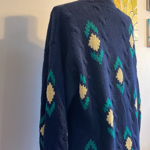 Tommy Hilifiger-vintage V neck perfect condition sweater-cotton/linen - Picture 4 of 5